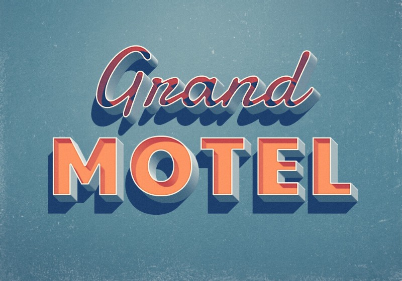 Grand Motel Text Effect