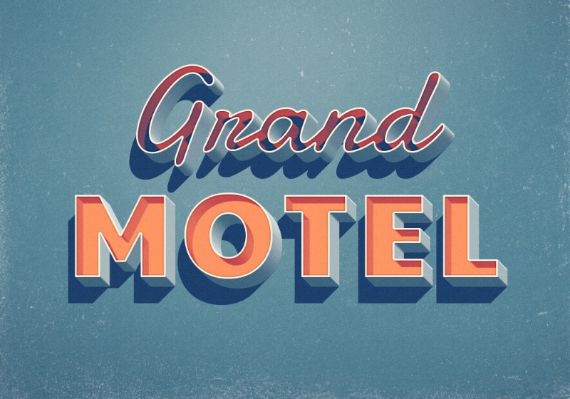 28. Grand Motel Text Effect Grand Motel Text Effect