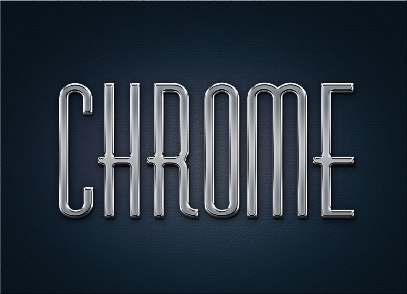 34. Chrome Metal Text Effect Chrome Metal Text Effect