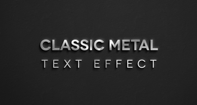 36. Classic Metal Text Effect Classic Metal Text Effect
