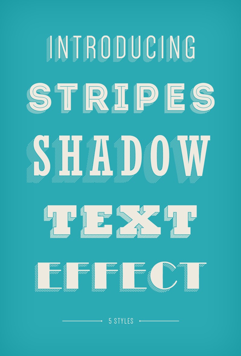 42. Stripes Shadow Text Effect Stripes Shadow Text Effect