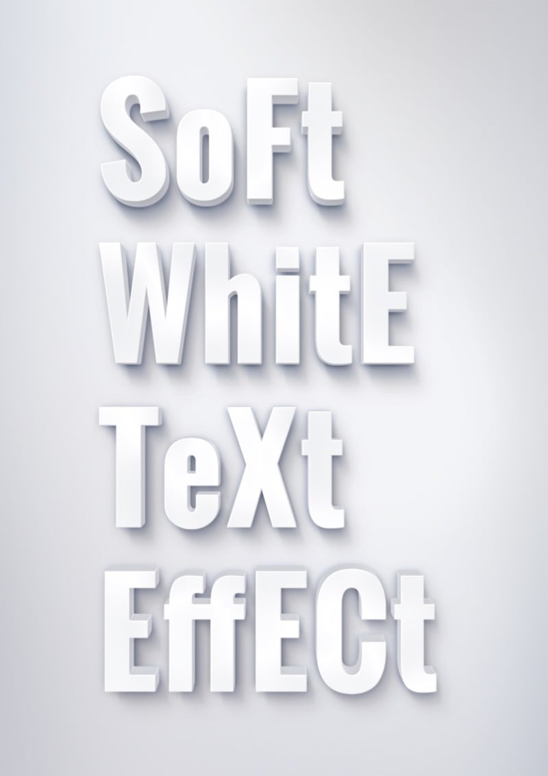 Soft white text effect