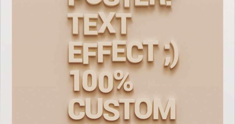 PSD poster Wall Text Effect