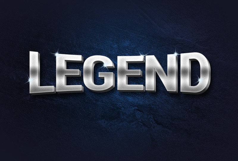 8. 3d Metal Text effect 3d Metal Text effect