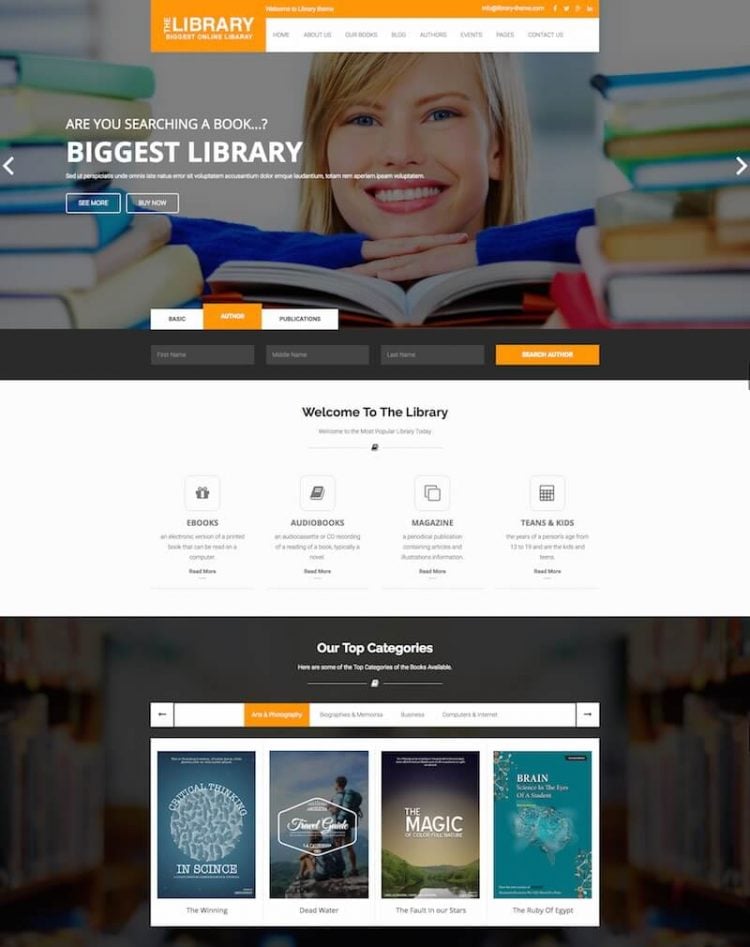 20 Best Book  Website  Templates 2022