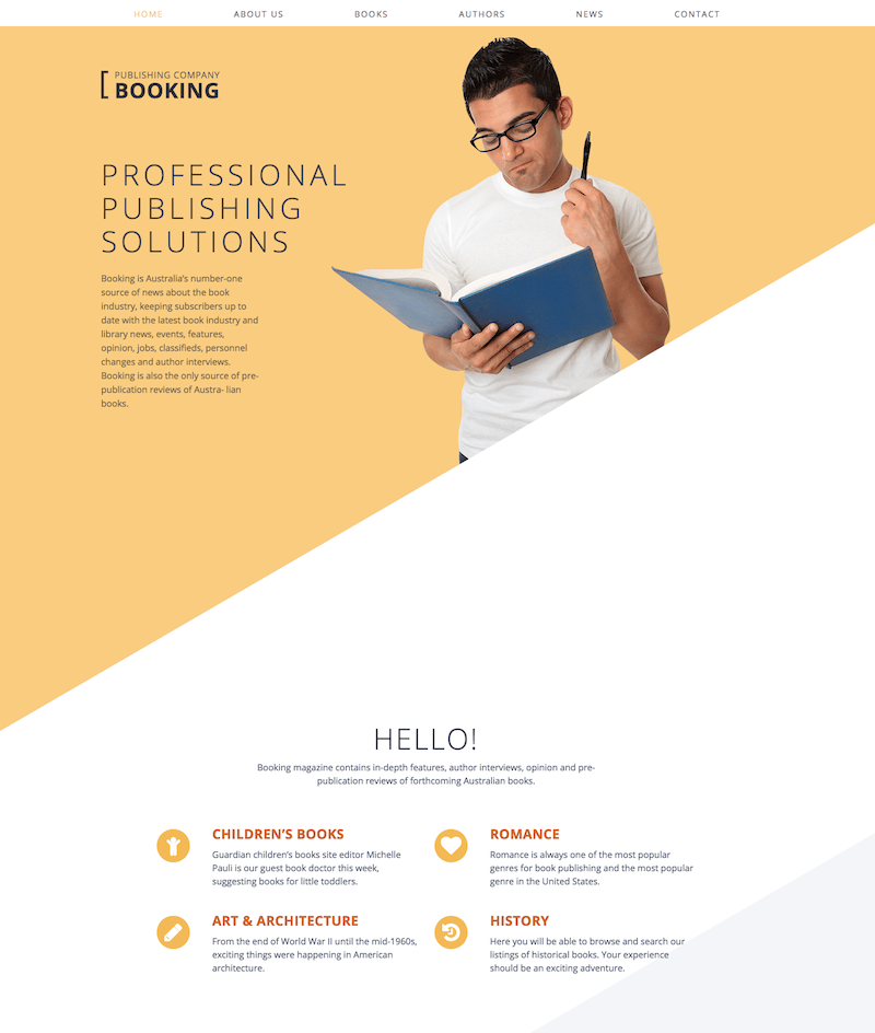 Book Publishing Website Template