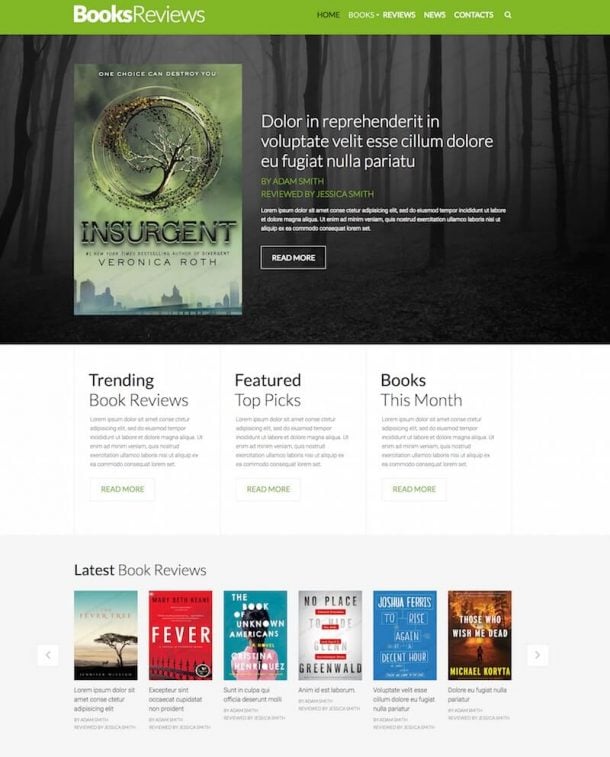 book review website project