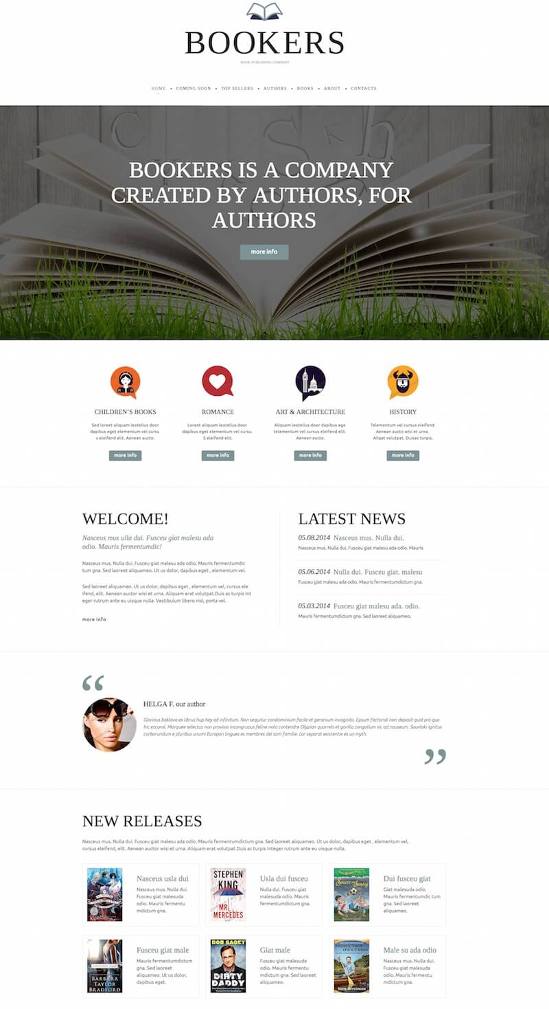 Bookers Website Template