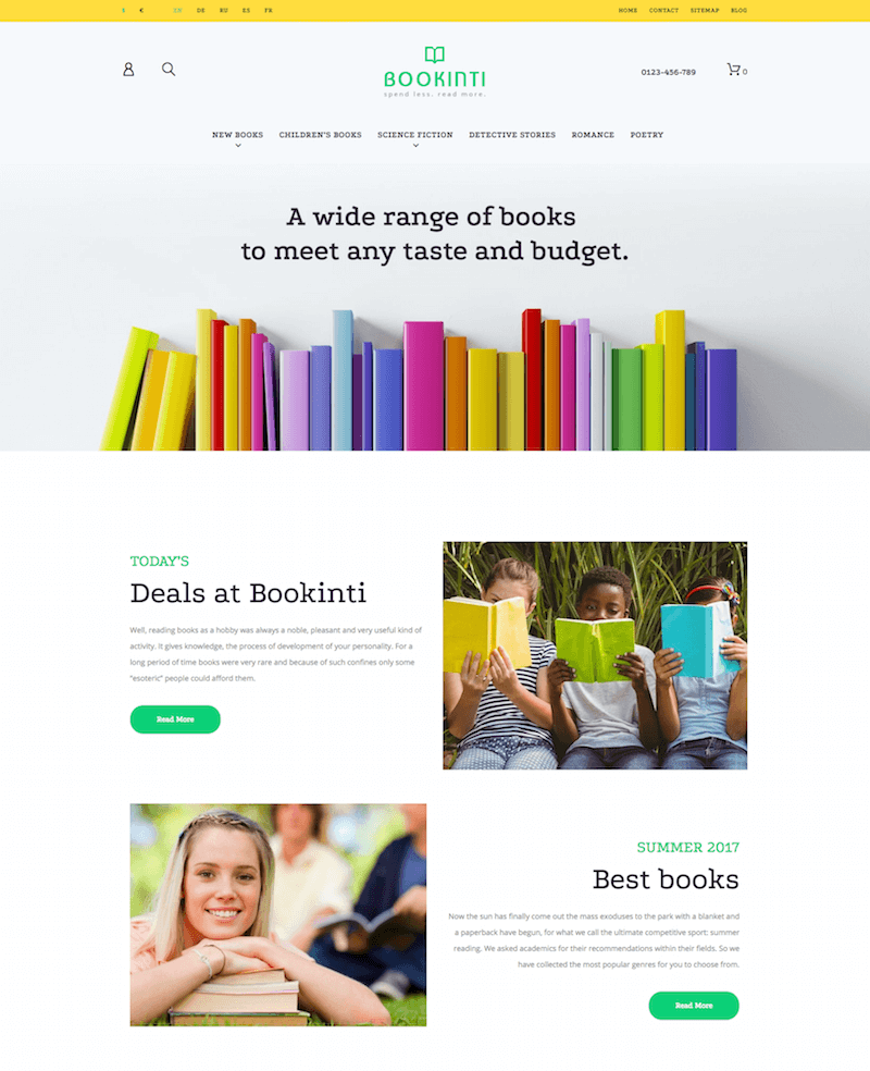 Bookinti Book Store PrestaShop Theme