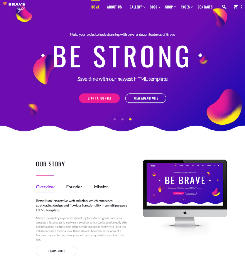 Brave HTML5 Website Template