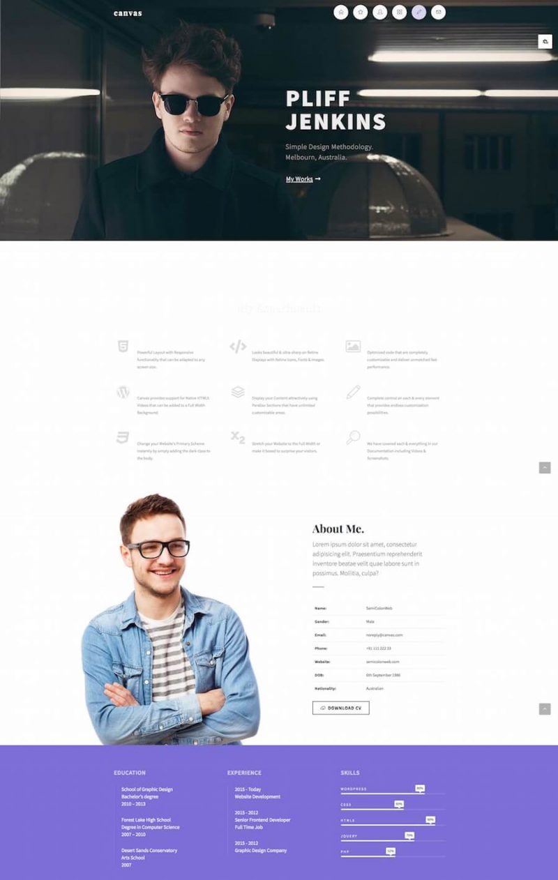 Canvas HTML Template