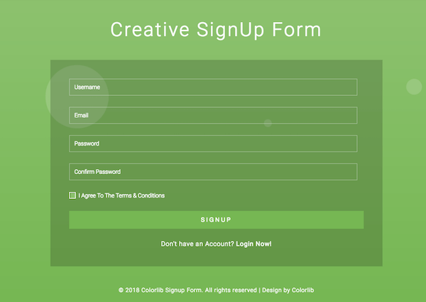 Creative SignUp Form