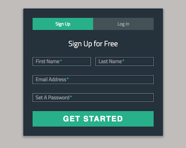 Free CSS3 Sign Up Form