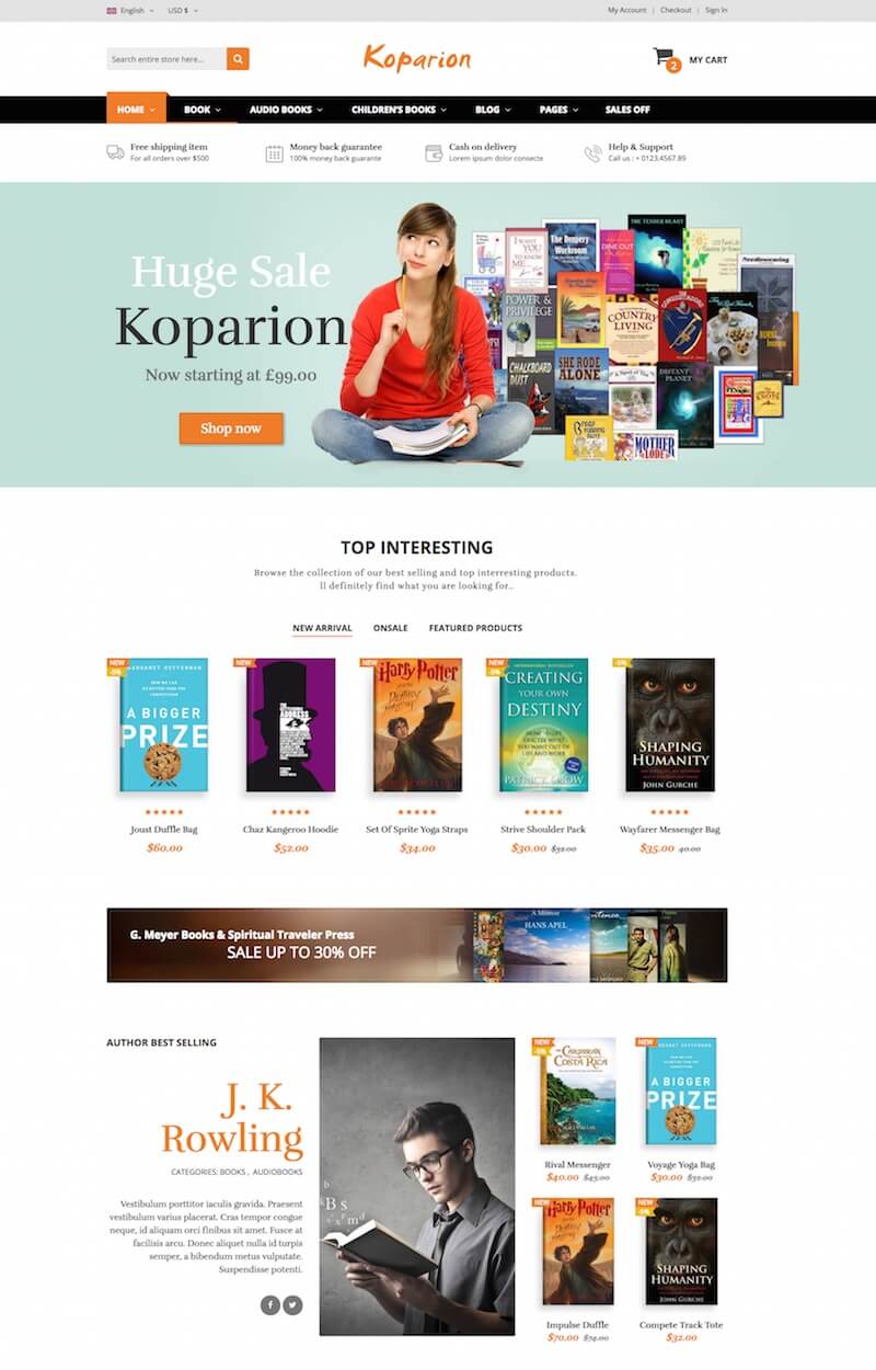 Koparion Book Shop HTML5 Template