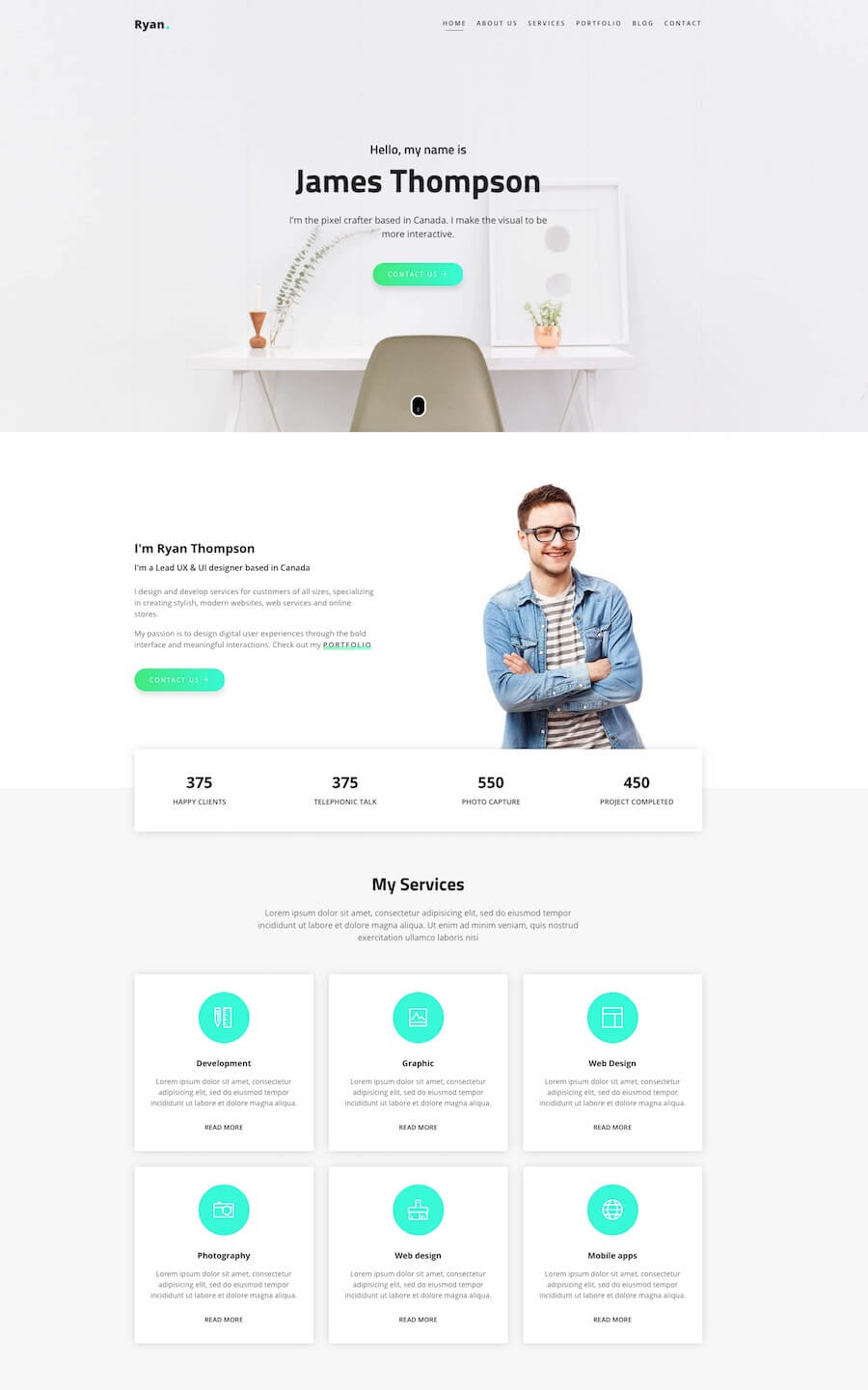 25 Best Personal Website Templates | BeginDot