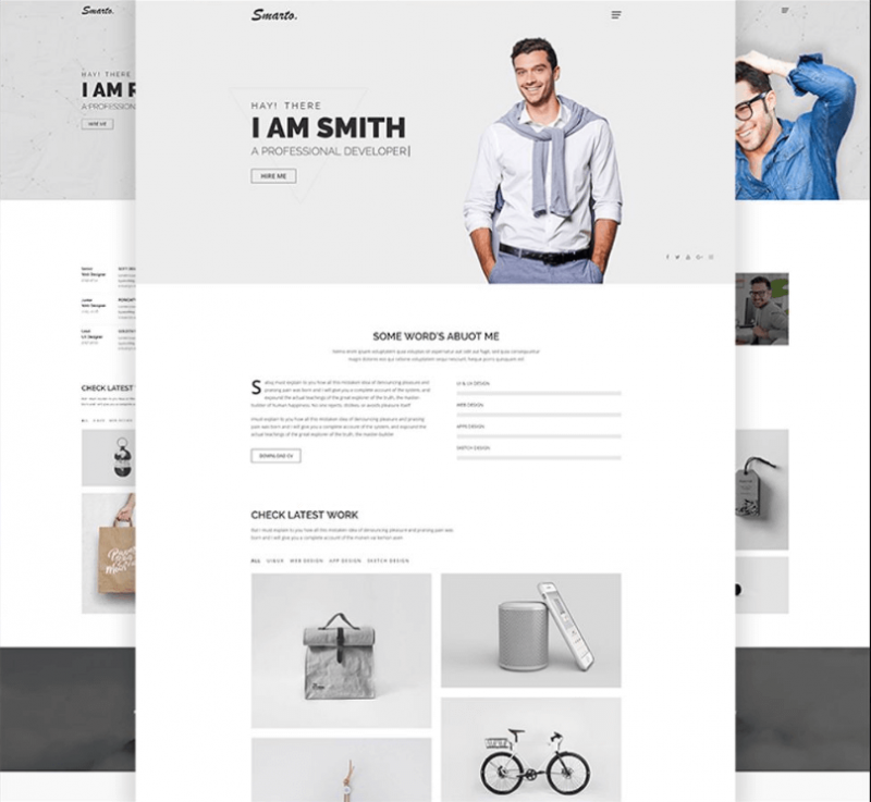 Smarto Creative Portfolio Website Template