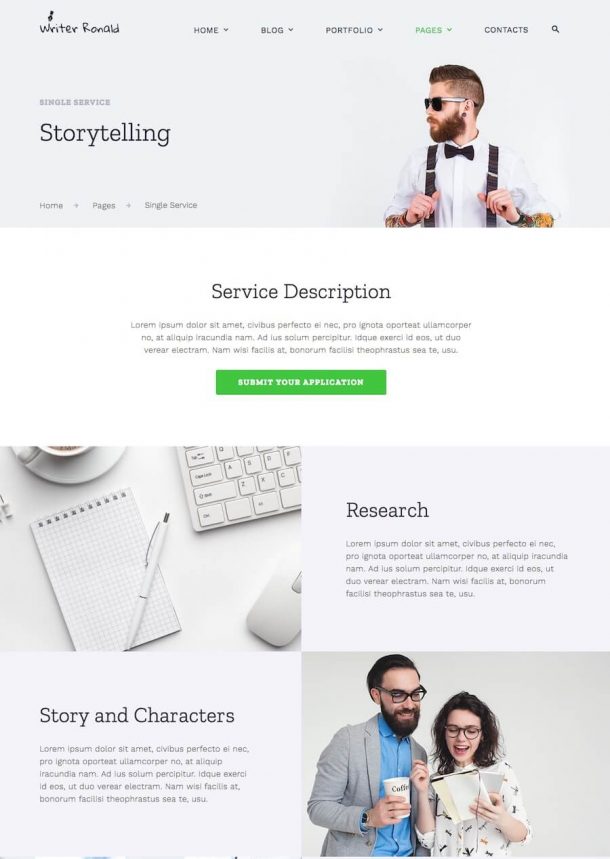 personal presentation website