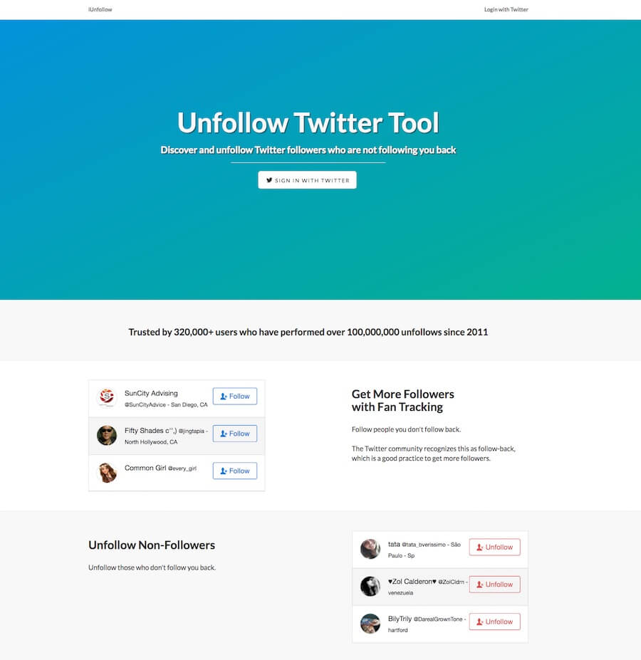 iUnfollow Twiiter Tool iUnfollow Twitter Tool