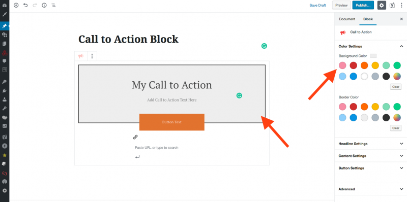 Call to Action Block