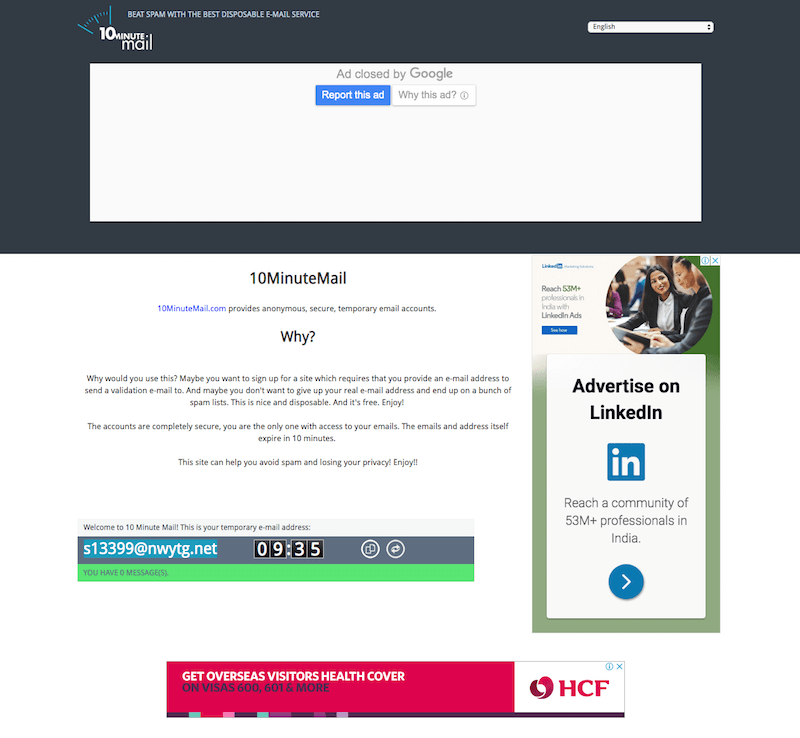 10 Minute Mail Temporary E Mail 10 Minute Mail