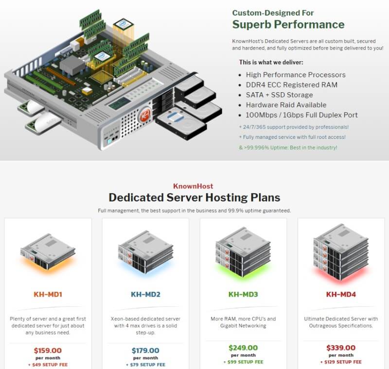 KnownHost Managed Dedicated Server Managed Dedicated Servers