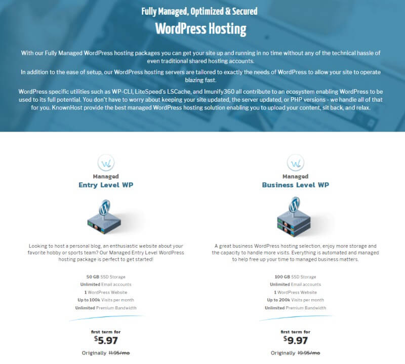 KnownHost Managed WordPress Hosting WordPress Hosting