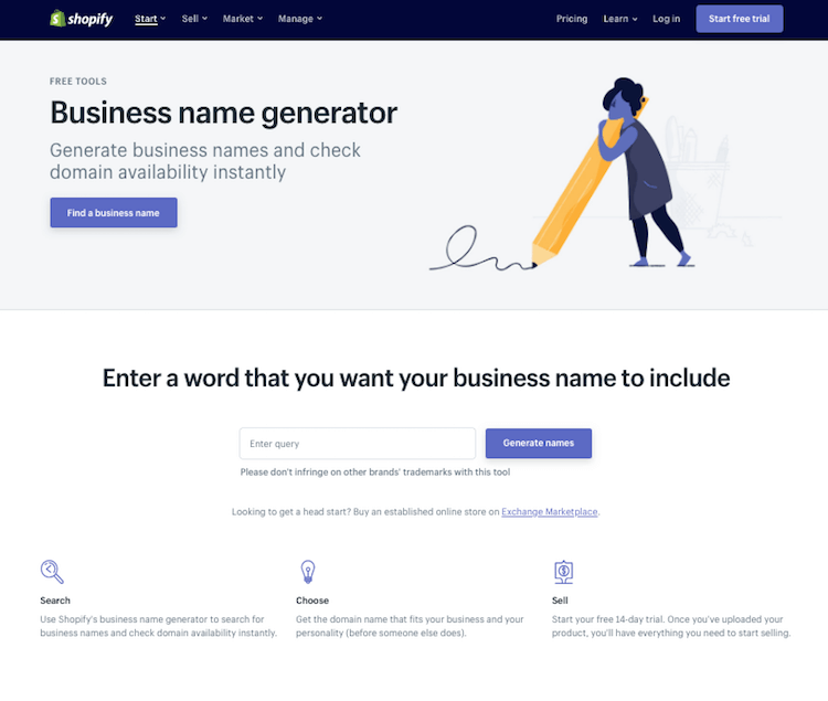 Shopify Business Name Generator