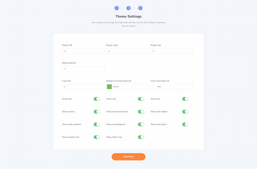WP File Download › Setup Wizard Theme Settings