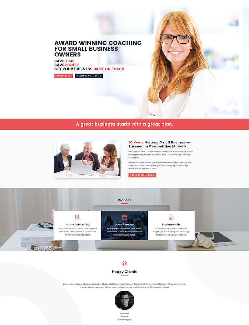 Divi Consulting Child Theme Coaching & Consulting Free Divi Layout