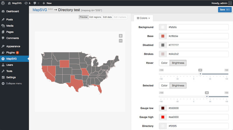 MapSVG Plugin mapsvg directory plugin