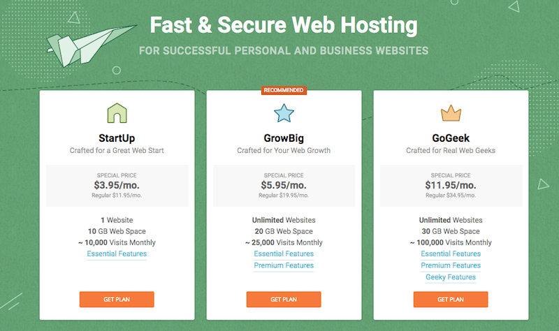 SiteGround Basic Plans