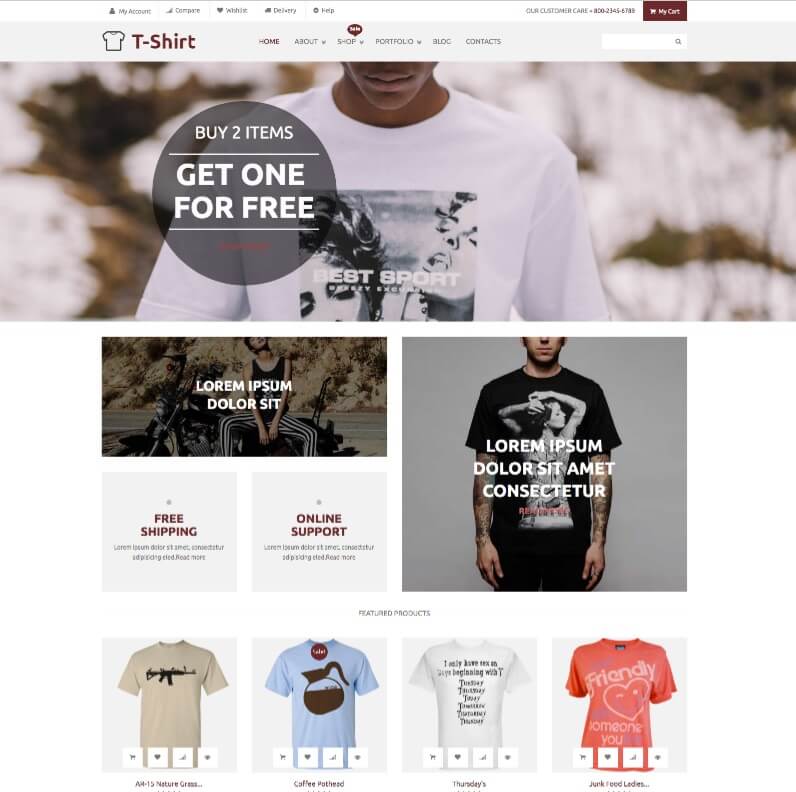 T-Shirt Shop WooCommerce Theme