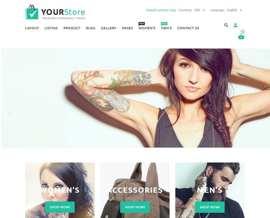 t shirt store wordpress themes YourStore Theme
