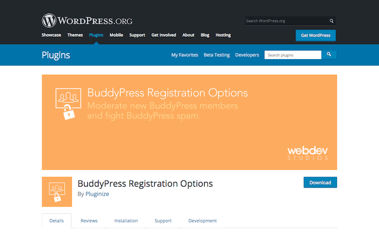 BuddyPress Registration Options