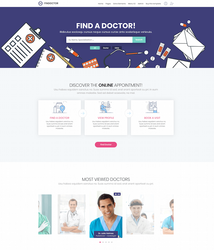 FINDOCTOR Template Findoctor