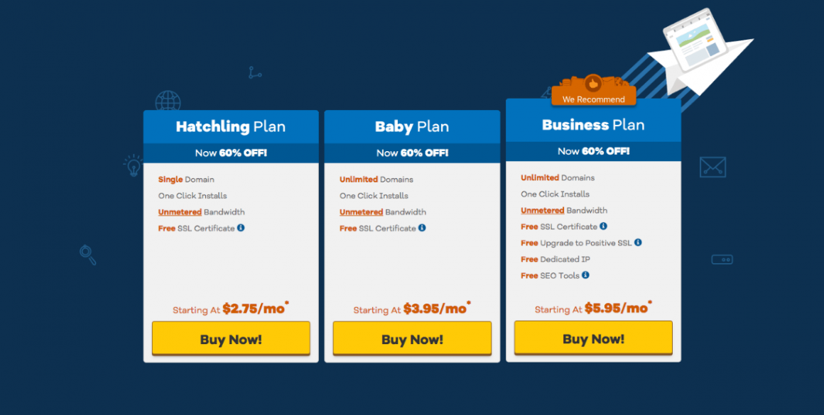 Hostgator Shared Hosting Plans