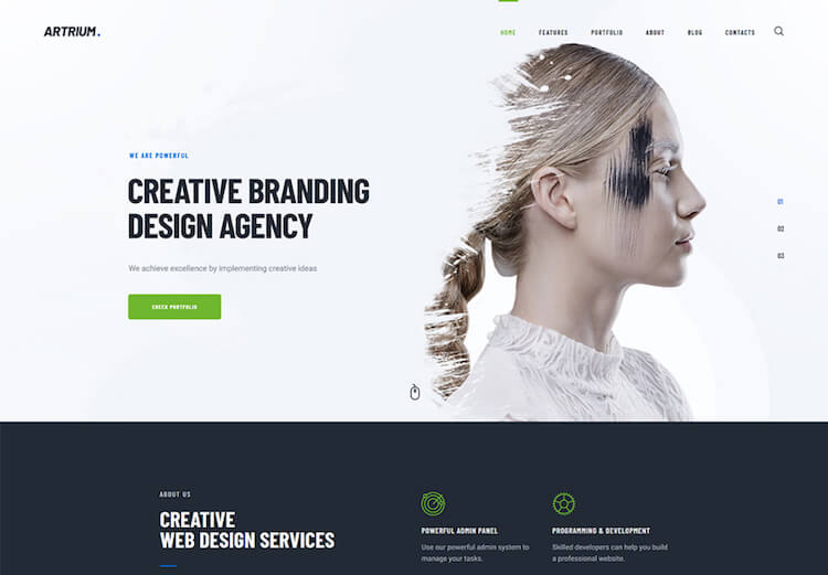 artrium creative agency web studio wordpress theme Artrium Theme