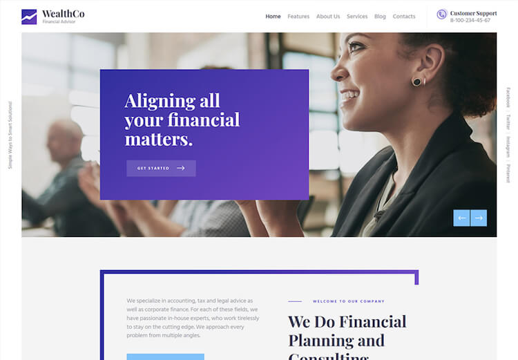 wealthco business financial consulting wordpress theme WealthCo Theme