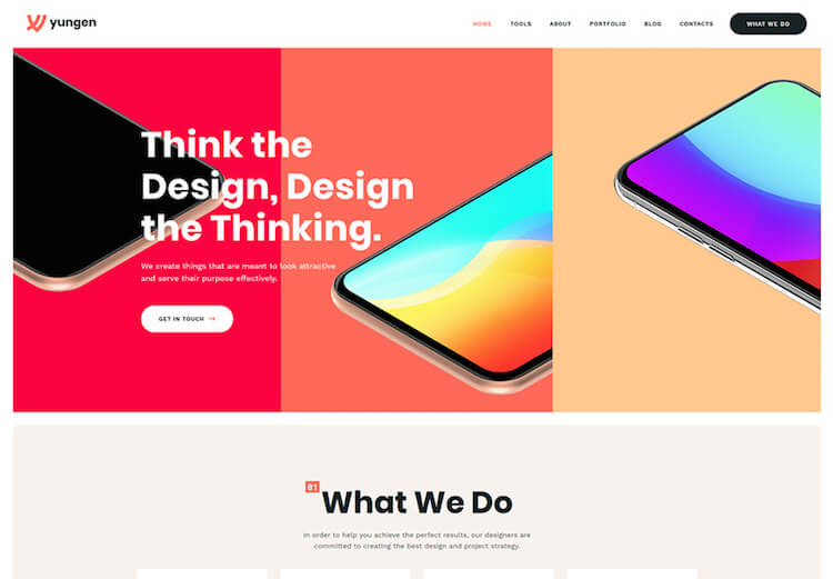 yungen modern digital agency business wordpress theme Yungen Theme