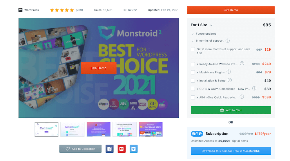 Monstroid2 Pricing