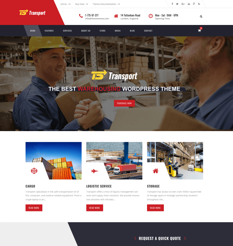 Transport WordPress Theme Transport Theme