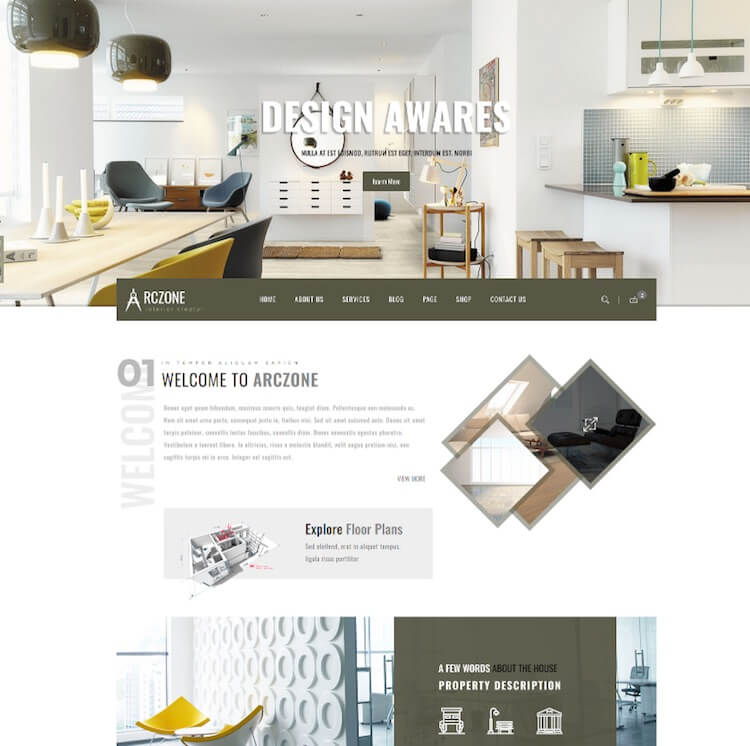 ARCZONE Interior Design Template Arczone Template