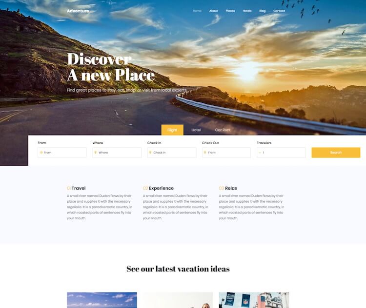 Adventure 2 Travel Business HTML Template