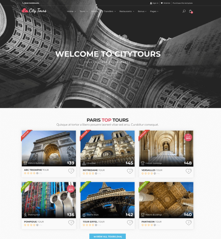 CityTours Template