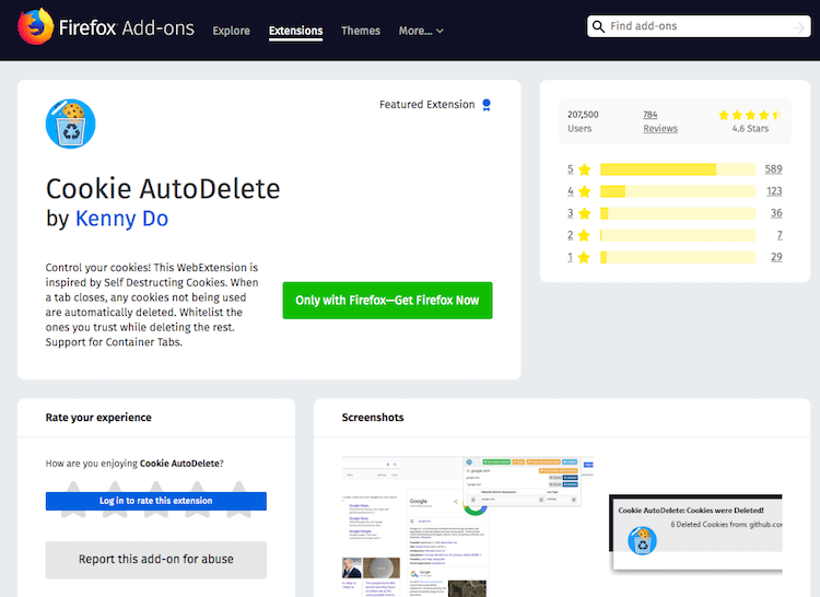 Cookie AutoDelete Cookie AutoDelete