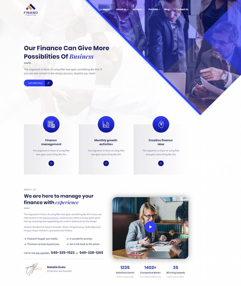 Finano Consulting HTML Template Finano HTML Template