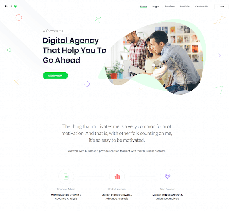 Gullu Agency Startup HTML Template Gullu.ly HTML Template