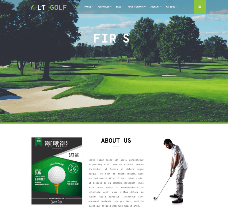 Modelo Joomla LT Golf