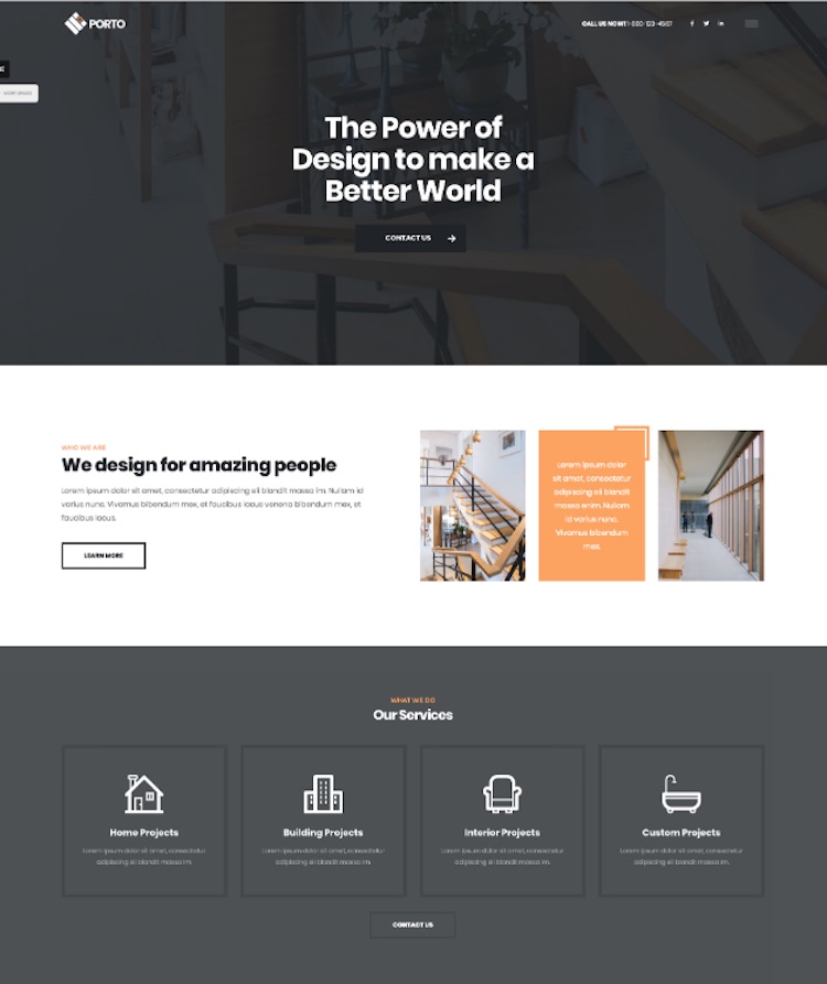 Porto interior design template