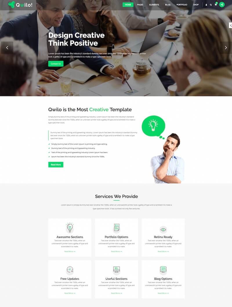Qwilo Multi purpose Responsive HTML5 Template Qwilo Consulting HTML Template